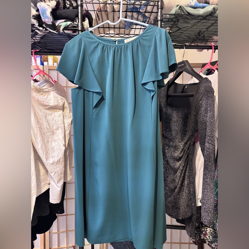 LOFT green midi dress